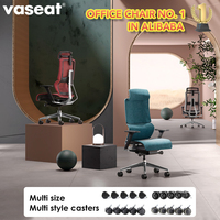 Chaise de bureau pivotante moderne Boss Executive avec dossier en maille, 4 vérins à gaz, accoudoirs réglables 3D, revêtement en tissu, garantie 3 ans certifiée