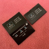 Étiquette de col de vêtement pliable au centre lavable, étiquette de soin en satin pliable en boucle pour robe