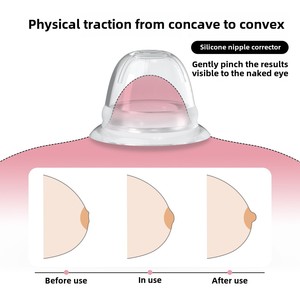 <span class=keywords><strong>Correcteur</strong></span> de mamelons en silicone pour filles, <span class=keywords><strong>correcteur</strong></span> court pour mamelons plats ou inversés, rétracteur de lactation, produit d'alimentation pour bébé - Product Image 4