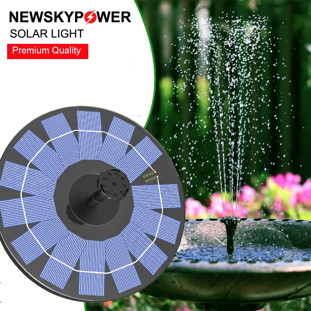 Draagbare Mini Zonne-Energie Fontein Waterpomp Vogel-Bad Zwembad Vijver Waterval Drijvende Zon Fontein Voor Garnalen Vijver Tuin Home Decor