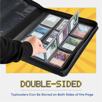 Album de collection Top Loader imperméable pour cartes Yu-Gi-Oh TCG, pochettes durables, classeur Toploader 9 poches