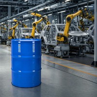 Fût en acier bleu de 200 L anti-fuite, résistant à la corrosion, pour l'industrie pétrolière et gazière, conteneurs industriels renforcés