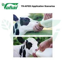Bouteille d'alimentation en plastique pour animaux de 2 pintes, 1,14 litre, biberon pour vache / veau / mouton avec poignée