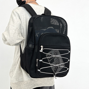 Mesh Backpack For School & Outdoor - 36L Heavy Duty Ventilated Backpack With Laptop Compartment, Black - View #8