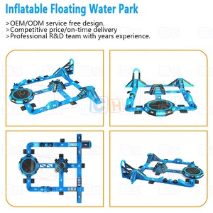 <span class=keywords><strong>Parque</strong></span> Acuático Flotante Inflable de Tamaño Familiar para Lago con Trampolines - Product Image 4