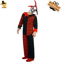 Costume de Clown noir et rouge pour homme, tenue de fête d'halloween, Cosplay