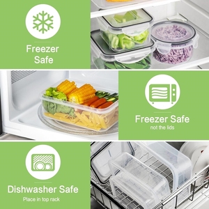 EASGA Boîte de conservation des aliments pour réfrigérateur de cuisine Ensembles de récipients hermétiques avec couvercles Boîte de rangement pour fruits et légumes - Product Image 5