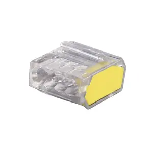 BELEKS Hot Sale 600V Screwless Wire Connector PC Housing 4 Holes Terminal Block Push in Power Connector for LED lights