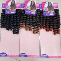 BELEZA Lot de 3 mèches synthétiques ondulées bouclées, extensions de cheveux chinois de 124 pouces, douces et rebondissantes, pour femmes noires