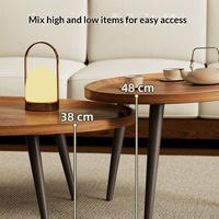 Table basse compacte de style luxe léger pour vente en gros transfrontalière, table de chevet en bois démontable, table moderne minimaliste