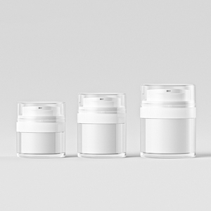 Flacone Airless di Alta Qualità 15ml 30ml 50ml 100ml, Vuoto, per Cosmetici e Sieri, Bianco e Argento, con Pompa Airless in <span class=keywords><strong>Plastica</strong></span> e Vasetto per Crema - Product Image 3