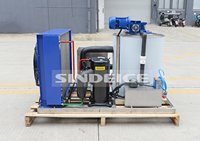Machine à glace en paillettes SINDEICE 1 tonne/24h avec refroidissement par air, compresseur et moteur/engrenage de 400 kg pour usage pêcheurien