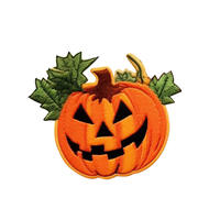 Écussons brodés personnalisés OEM Citrouille et Fantôme d'Halloween, thermocollants, badges pour la Toussaint, pour vêtements, chapeaux et sacs