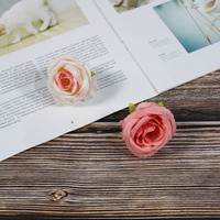 Tête de fleur de rose artificielle en diamant, accessoires décoratifs pour mur, décoration de gâteau, fleur en soie, Chine, Saint-Valentin, Noël