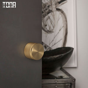 GOO-KI disikat kuningan kenop pintu desain baru Push-Pull konstruksi privasi pegangan pintu Set kunci - Product Image 3