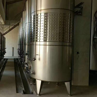 Réservoir de fermentation conique à double paroi en acier inoxydable SUS304 5HL 4BBL avec manway supérieur et enveloppe glycolique