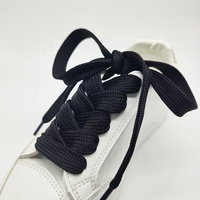 Lacets de chaussures athlétiques épais et larges en coton/polyester de 15 mm (5/8 po) pour baskets et bottes de randonnée