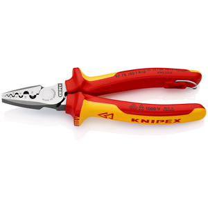 Knipex <b>Wire</b> Crimping Pliers 97 78 180 T 1000 V Insulated Made In Germany - Product Image 1