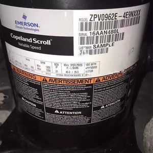Compresor Scroll Copeland HYZL ZPV0962E 4X9 522 de velocidad variable R410a para refrigeración y aire acondicionado - Product Image 2