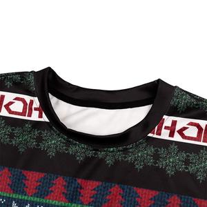 Pull de Noël pour homme, tricoté épais, motif jacquard, coupe décontractée, noir, fibre acrylique, vêtement d'hiver - Product Image 3
