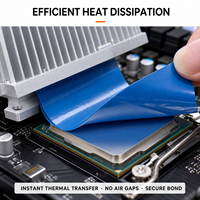 Autocollant thermique conducteur double face en PET personnalisé, résistant aux hautes températures, dissipation de la chaleur, imperméable