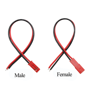 Cable Servo Electrónico HUA Personalizado SYP-2P 2.54mm 2P, Conector Hembra y Macho, Aislamiento de PVC, Cobre Estañado, Arnés de Cables Rojo JST RCY - Product Image 5