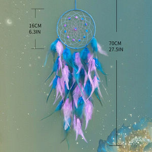 Plumes attrape-rêves tenture murale élégante Art mural chambre décoration fenêtres <span class=keywords><strong>balcon</strong></span> chambre cadeau de fête de mariage pour filles enfants - Product Image 2