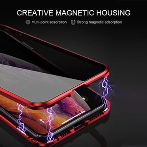 Anti peeping magnétique Adsorption Double face étui en verre pour <span class=keywords><strong>iPhone</strong></span> 7 plus 8 6 x xs max 11 <span class=keywords><strong>pro</strong></span> étui - Product Image 4