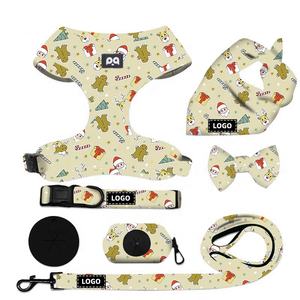 맞춤형 크리스마스 개 하네스 세트 통기성 폴리에스터 Correa Para Perros 애완 동물 용품 공급 업체의 맞춤형 크리스마스 하네스 - Product Image 6