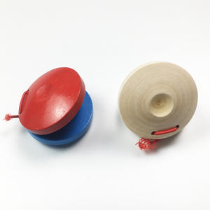 Instrument de percussion pour enfants Orff, <span class=keywords><strong>castagnettes</strong></span> rondes de <span class=keywords><strong>danse</strong></span>, peaux de tambour en cuir de vache, <span class=keywords><strong>castagnettes</strong></span> en bois écologiques pour l'éducation préscolaire - Product Image 4
