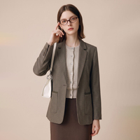 Blazer Chic Femme Luxe Discret Silhouette Décontractée Élégant Quotidien Haut de Gamme pour Boutiques de Vêtements