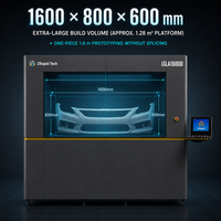 Printer 3D SLA Satu Bagian 1.6m 3Wx2 Laser Ganda 1.28m2 Area Cetak, Peralatan Prototipe Industri Besar Kecepatan Tinggi