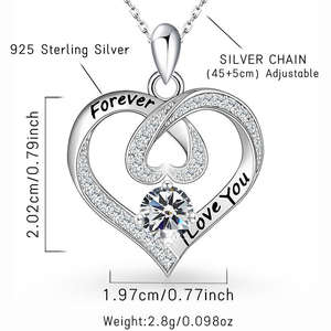 Collar de Joyería de Moda, Collar con Colgante, Joyería Fina, Collar de Plata 925, Joyería para Mujer, Plata de Ley 925, Joyería Amor - Product Image 2