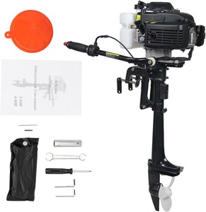4 Stroke Gasoline <b>Motor</b> 4HP Heavy Duty Short Shaft Marine Engines Aquaculture Outdoor Adventure <b>Boat</b> Tiller Control - Product Image 1