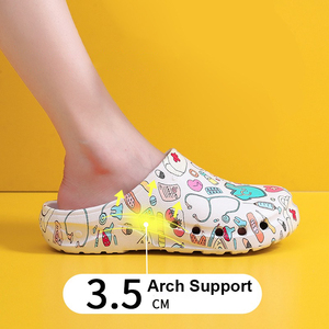 Sepatu Medis <span class=keywords><strong>Clogs</strong></span> Motif Musim Panas <span class=keywords><strong>2025</strong></span> untuk Dokter Perawat, Alas Kaki Perawat <span class=keywords><strong>EVA</strong></span> Anti-selip, Sepatu Slip-on untuk Scrub - Product Image 6