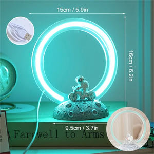 ภาพวาดทรายควิ้กซ์ 3 มิติตกแต่งบ้านภาพวาดสมัยใหม่ USB ทรายเคลื่อนที่นาฬิกาทรายขนาดเล็ก LED ไฟกลางคืน - Product Image 3