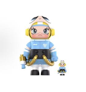 POPMART MEGA SPACE <span class=keywords><strong>MOLLY</strong></span> 400%+100% POWERPUFF GIRLS สีฟ้า ของแท้จากอนิเมะ ฟิกเกอร์ PVC แอคชั่น กล่องสุ่มตกแต่งบ้าน - Product Image 1