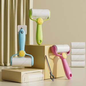 Portable <b>Lint</b> <b>Roller</b> For Clothes With Replaceable <b>Rollers</b> And Wall Mount Holder Multicolor Design For Easy Use And Storage - Product Image 1