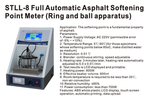 Misuratore Automatico del Punto di Ammorbidimento dell'Asfalto con Apparato ad Anello e Sfera per Uso in Laboratorio, Test di Controllo Qualità del Materiale per Pavimentazioni in Bitume - Product Image 2