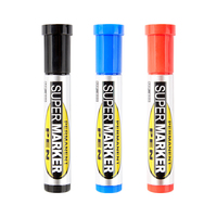 Marqueur rouge noir huileux extra-large avec une grande capacité peut être ajouté avec de l'encre, et la tête épaisse est étanche et colorée.