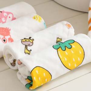 Lingettes pour bébé en coton écologique à imprimé animal, carrées, pour l'alimentation, les éructations, les lavages, pour les nourrissons, les bébés, technique de tissage, salle de bain - Product Image 2