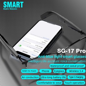แว่นตาอัจฉริยะ SG17 Pro สำหรับฟังเพลง หน้าจอสัมผัส แปลภาษาแบบเรียลไทม์ด้วย AI ชาร์จผ่านพอร์ต Type-C ป้องกันแสงแดด เหมาะสำหรับใช้ในชีวิตประจำวัน - Product Image 2