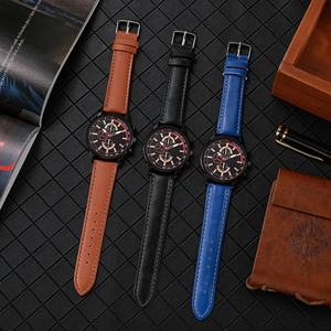 Reloj de Pulsera de Cuarzo para Hombre, Diseño de Tres Ojos, Simple y Versátil, Estilo Ejecutivo, Nuevo y Popular en 2025 - Product Image 5