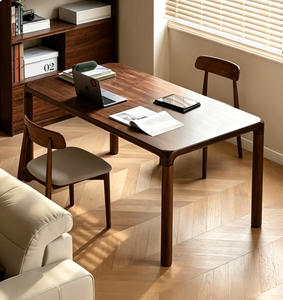 <span class=keywords><strong>Tavolo</strong></span> da Pranzo Rettangolare in Legno di Lusso Leggero, Colore <span class=keywords><strong>Noce</strong></span> Nero, Moderno e Multifunzionale per Casa, Sala da Pranzo, Tè e Lavoro - Product Image 2
