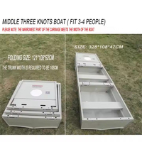Bateau monté sur véhicule 3,2 m en plastique PE, bateau de pêche pliable à assembler, bateau rapide, bateau de pêche portable, bateau d'assaut