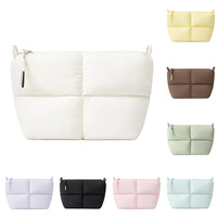Sac de rangement rembourré moderne, pochette de rangement légère en polyester, trousse de toilette pour accessoires électroniques et maquillage, idéale pour les voyages de week-end