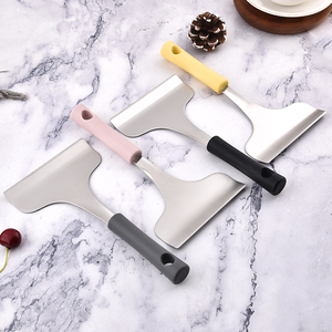 Commercio all'ingrosso SUS304 antiscivolo spatola Semi-rotonda in acciaio inox silicone Nylon manico per frittelle frittella Flipping <span class=keywords><strong>pasticceria</strong></span> strumento - Product Image 2