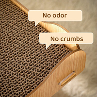 Novayapetix Griffoir pour chat en bois écologique, 2 niveaux, avec niche, maisonnette et cachette pour chaton