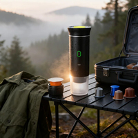 Machine à café expresso portable auto-chauffante 3 en 1, machine à expresso à capsules pour les voyages, le camping, l'extérieur, le bureau, personnalisation disponible