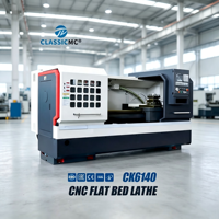 Tour CNC à lit plat compact CK6140 pour le tournage en série de petits broches et de fixations automobiles à haut volume